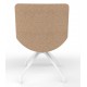 Review Upholstered Square Back Chair With Pyramid Base